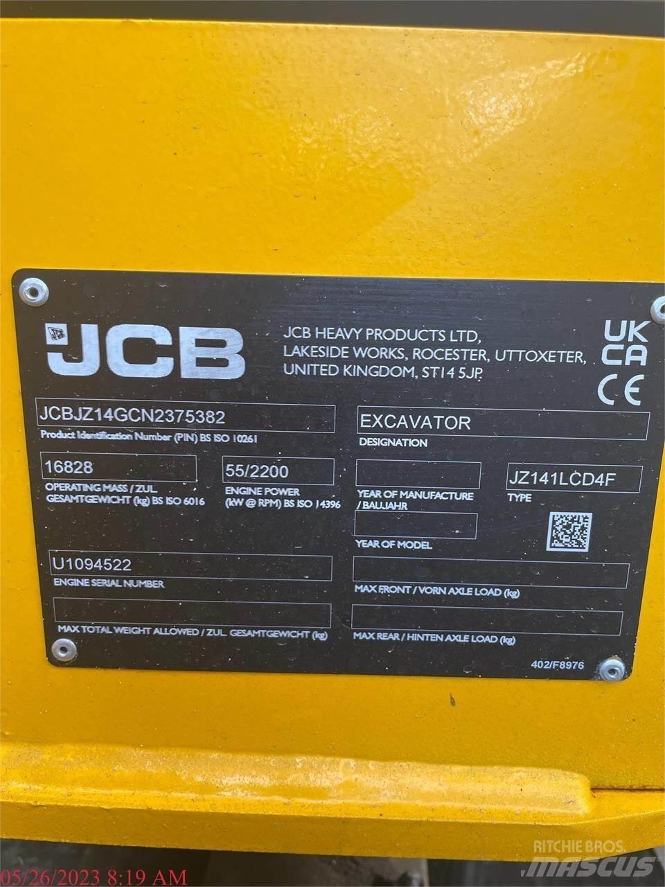 JCB JZ141 LC Pelle sur chenilles