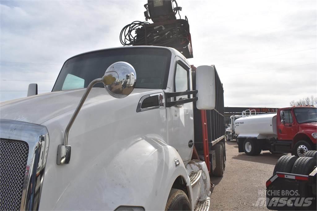 Kenworth T680 Camion plateau ridelle avec grue