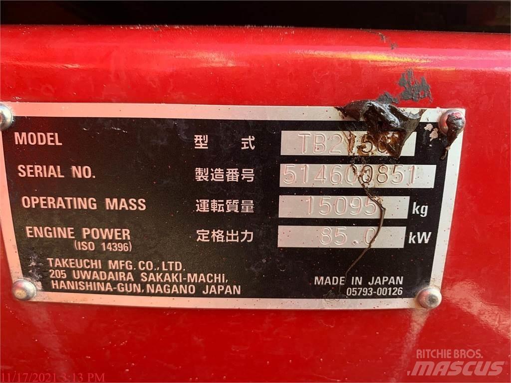 Takeuchi TB2150 Pelle sur chenilles