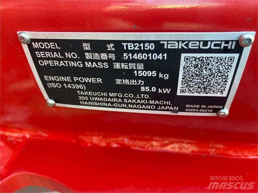 Takeuchi TB2150 Pelle sur chenilles
