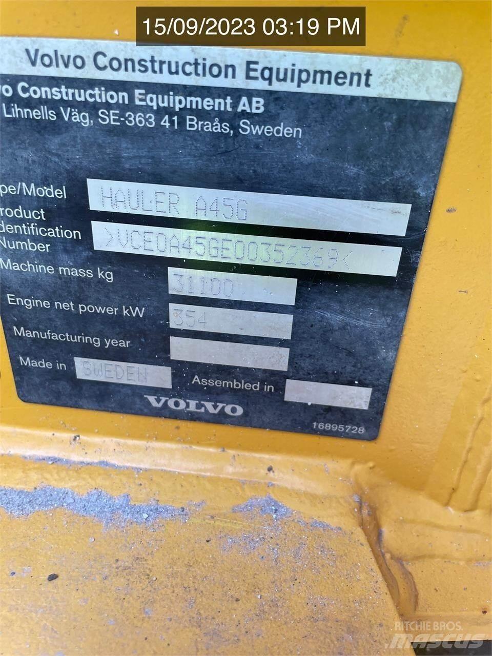 Volvo A45G Tombereau articulé