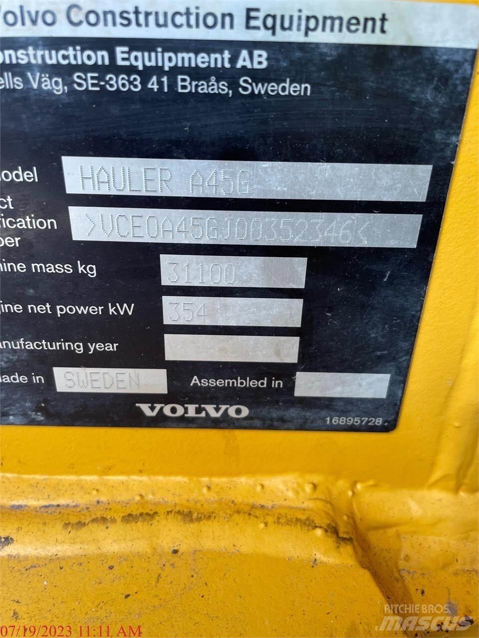 Volvo A45G Tombereau articulé