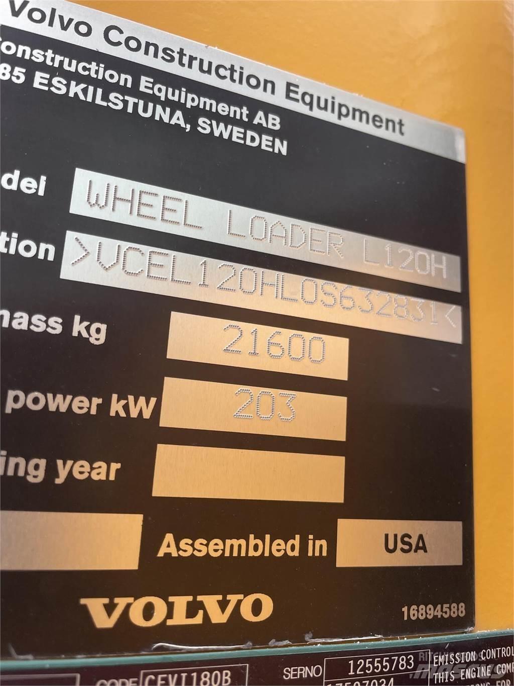 Volvo L120H Chargeuse sur pneus