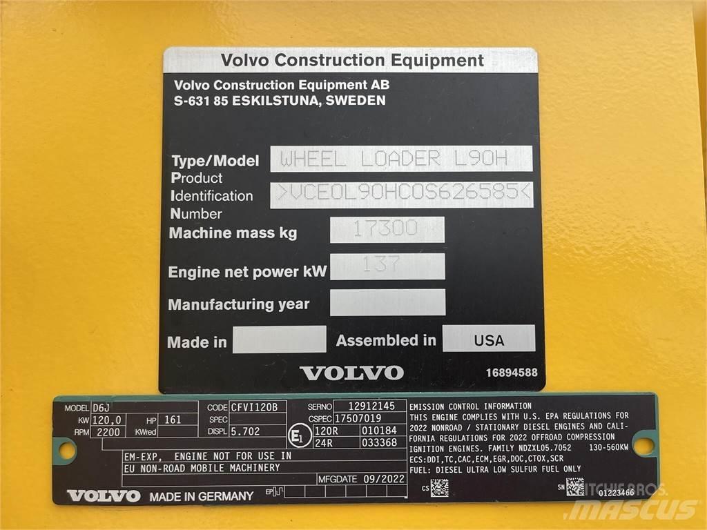 Volvo L90H Chargeuse sur pneus