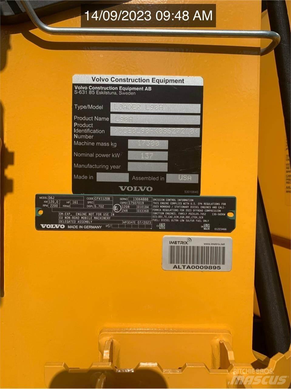 Volvo L90H Chargeuse sur pneus