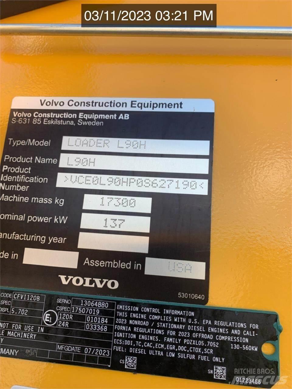 Volvo L90H Chargeuse sur pneus