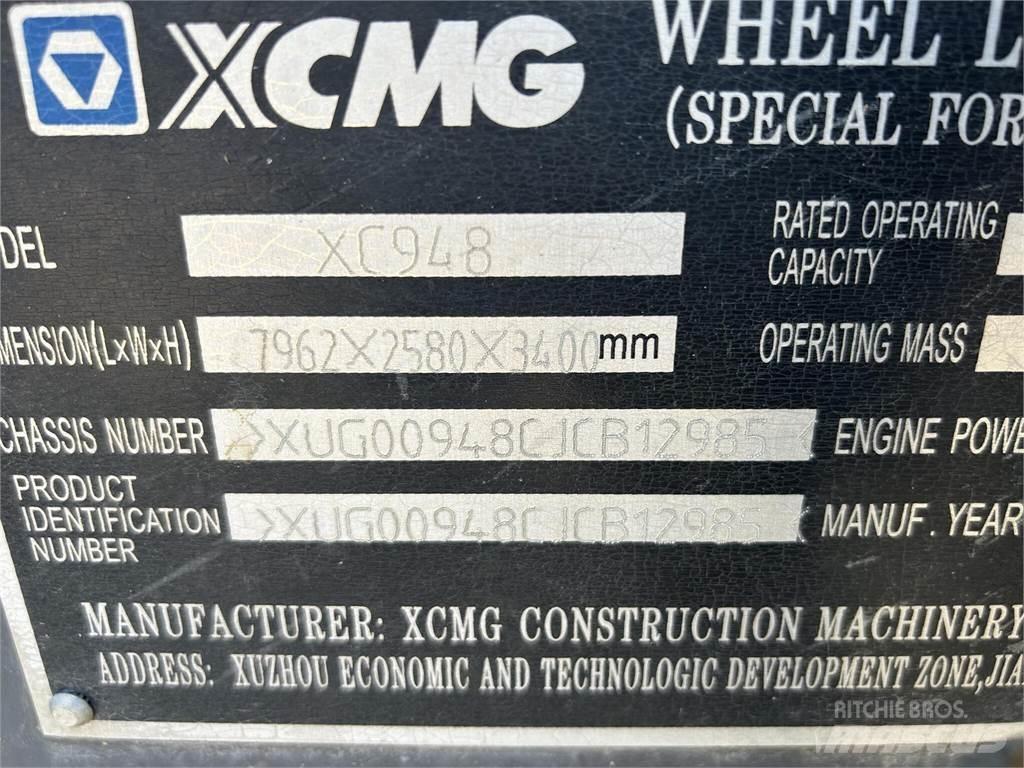 XCMG XC948 Chargeuse sur pneus