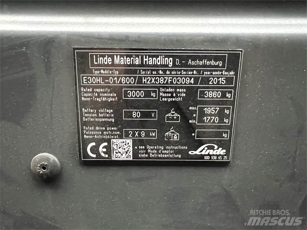 Linde E30/600HL Chariots élévateurs électriques