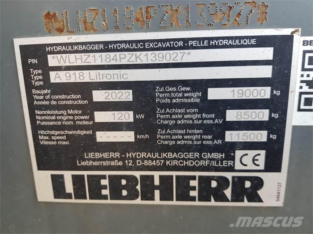 Liebherr A918 Pelle sur pneus