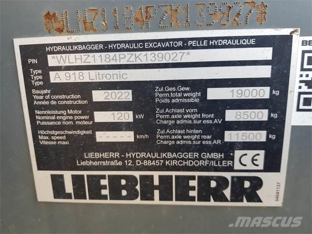 Liebherr A918 Pelle sur pneus