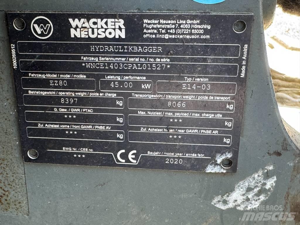 Wacker Neuson EZ80 Pelle sur chenilles