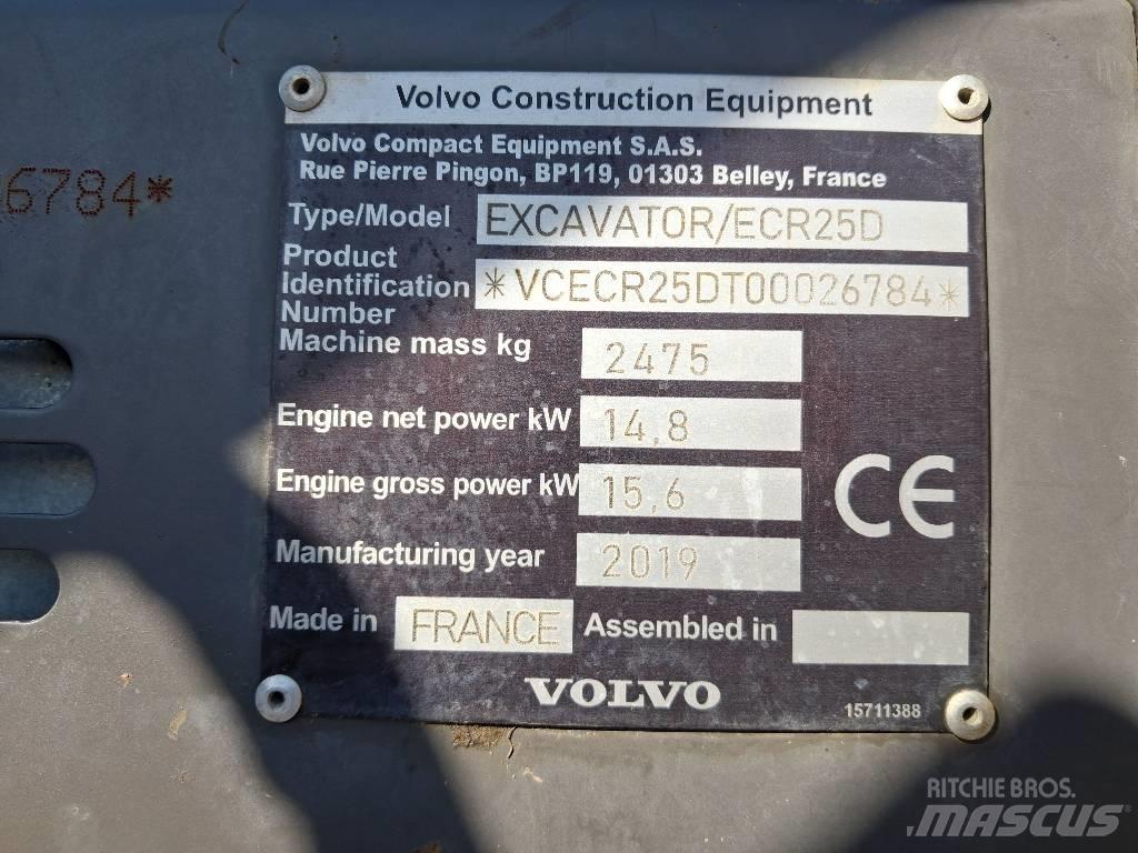 Volvo ECR 25 D Mini pelle < 7t