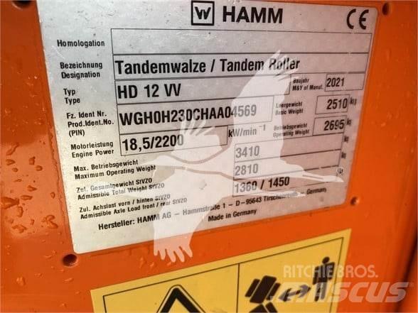 Hamm HD12VV Rouleaux monocylindre