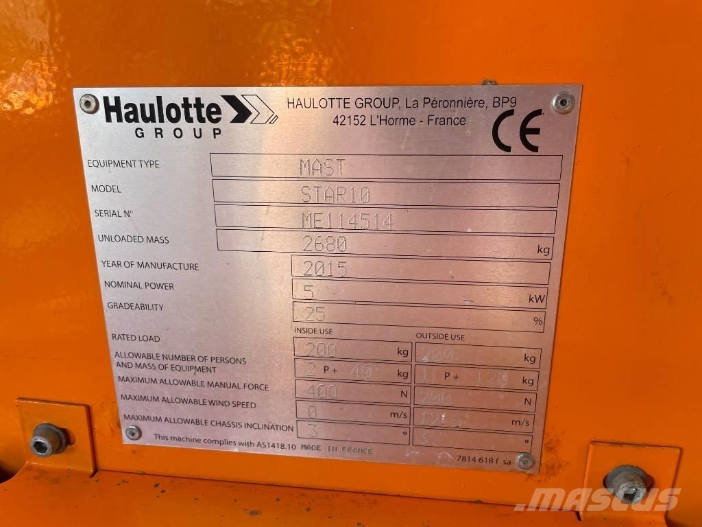 Haulotte Star 10 Mât vertical