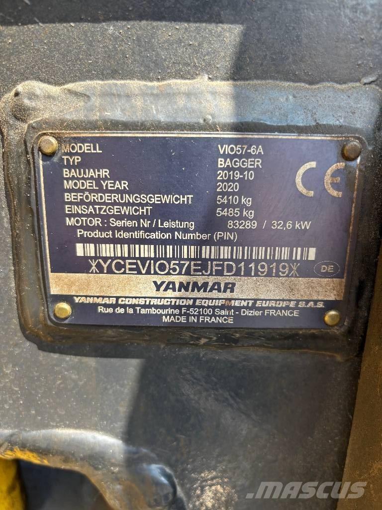 Yanmar Vio 57 Mini pelle < 7t