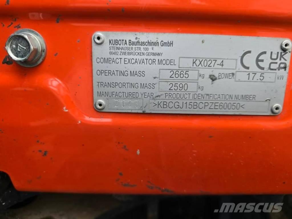 Kubota KX 027-4 Pelle sur chenilles