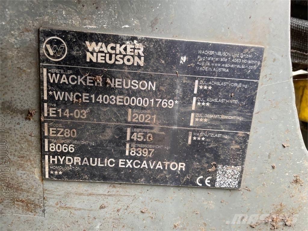 Wacker Neuson EZ80 Pelle sur chenilles