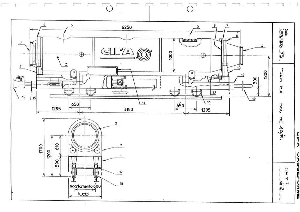 Cifa MC 40/EI Accessoires pour centrale à béton