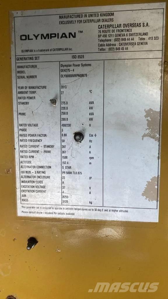 CAT GEH275-4 Générateurs diesel