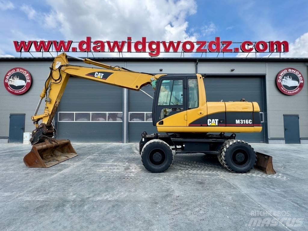 CAT M 316 C Pelle sur pneus