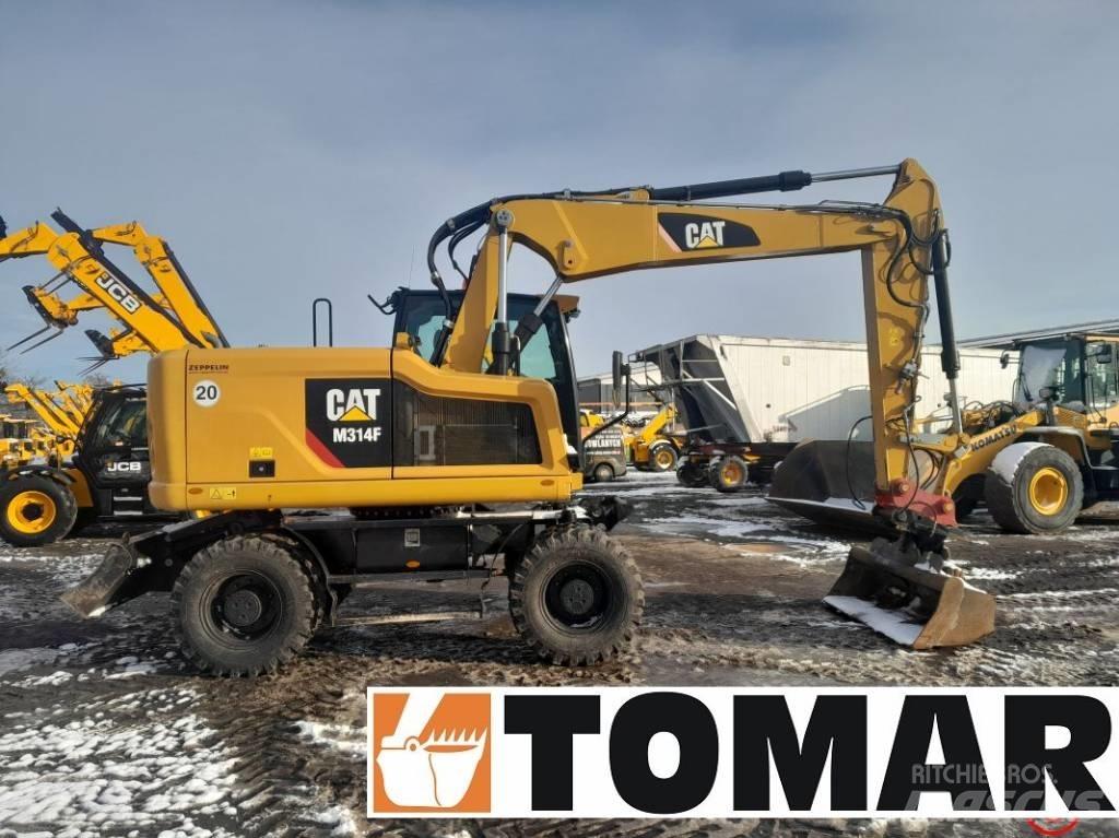 CAT M 314 F Pelle sur pneus