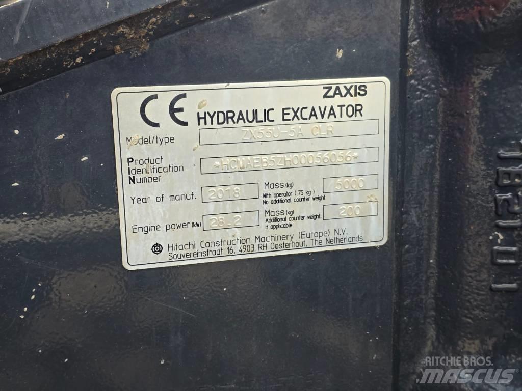 Hitachi ZX55U-5A CLR Mini pelle < 7t