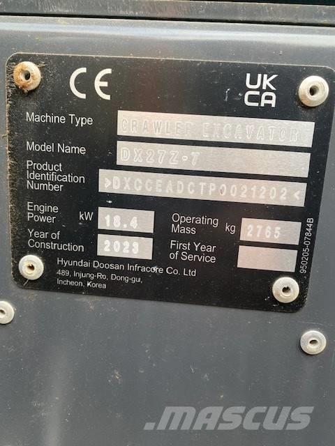 Develon DX 27 Z-7 Mini pelle < 7t