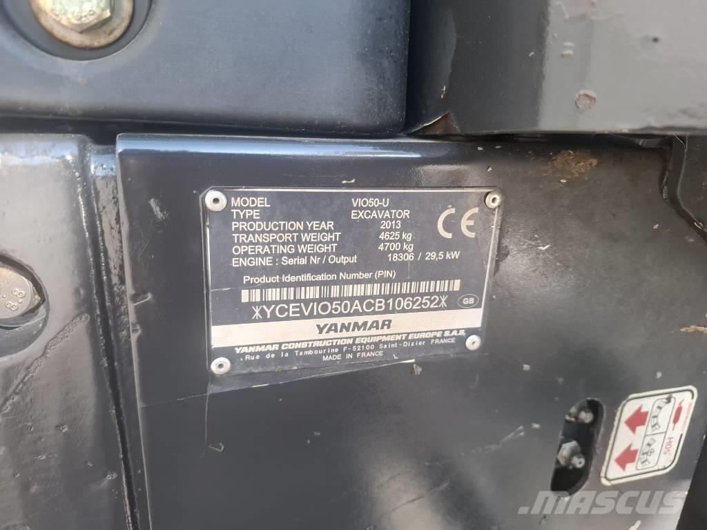 Yanmar Vio 50 U Mini pelle < 7t