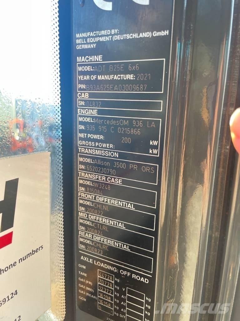 Bell B 25 E EPA Tombereau articulé
