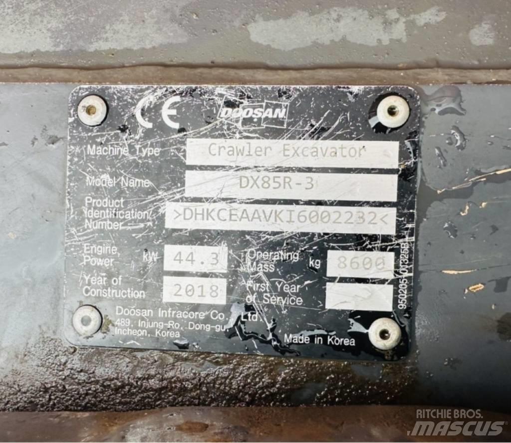 Doosan DX 85 R-3 Mini pelle 7t-12t