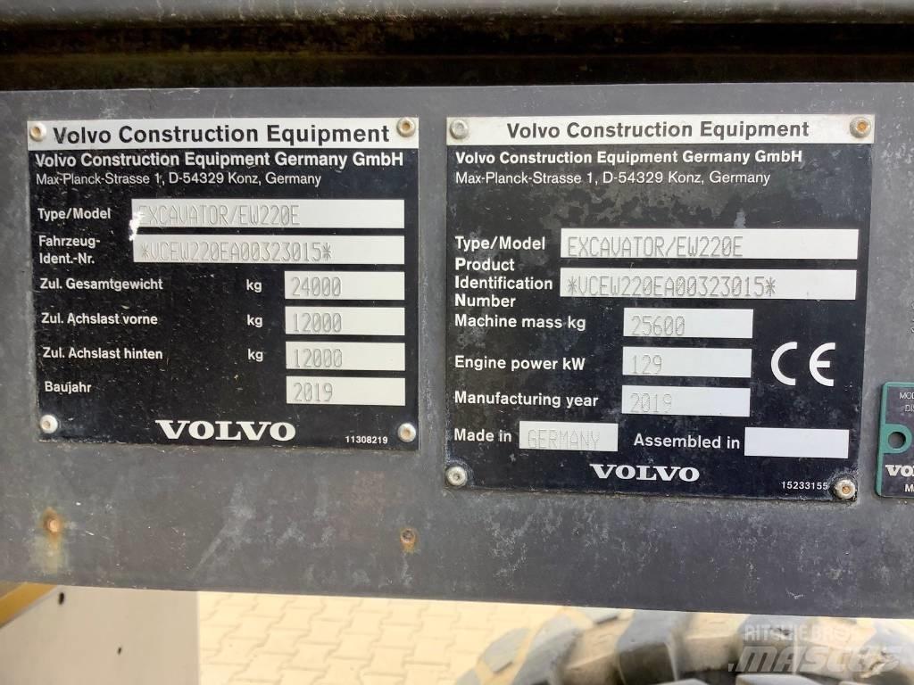 Volvo EW 220 E Pelle sur pneus