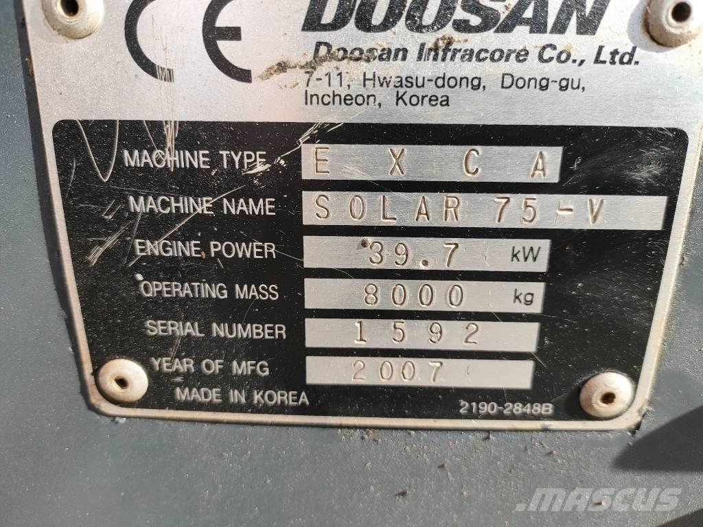 Daewoo Solar 75 Mini pelle 7t-12t