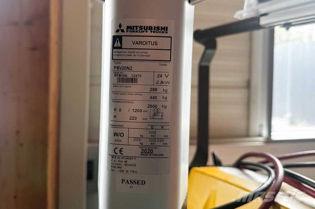 Mitsubishi PBV 20 N2 Transpalette accompagnant porté debout