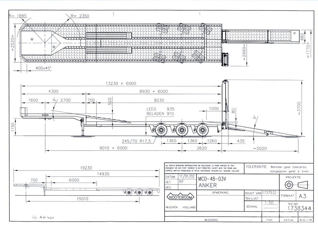 Nooteboom MCO-48-03V Semi remorque surbaissée