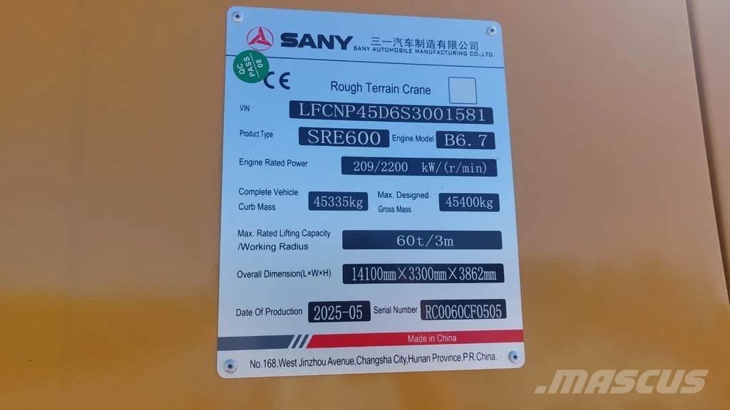 Sany SRE600 Grues mobiles