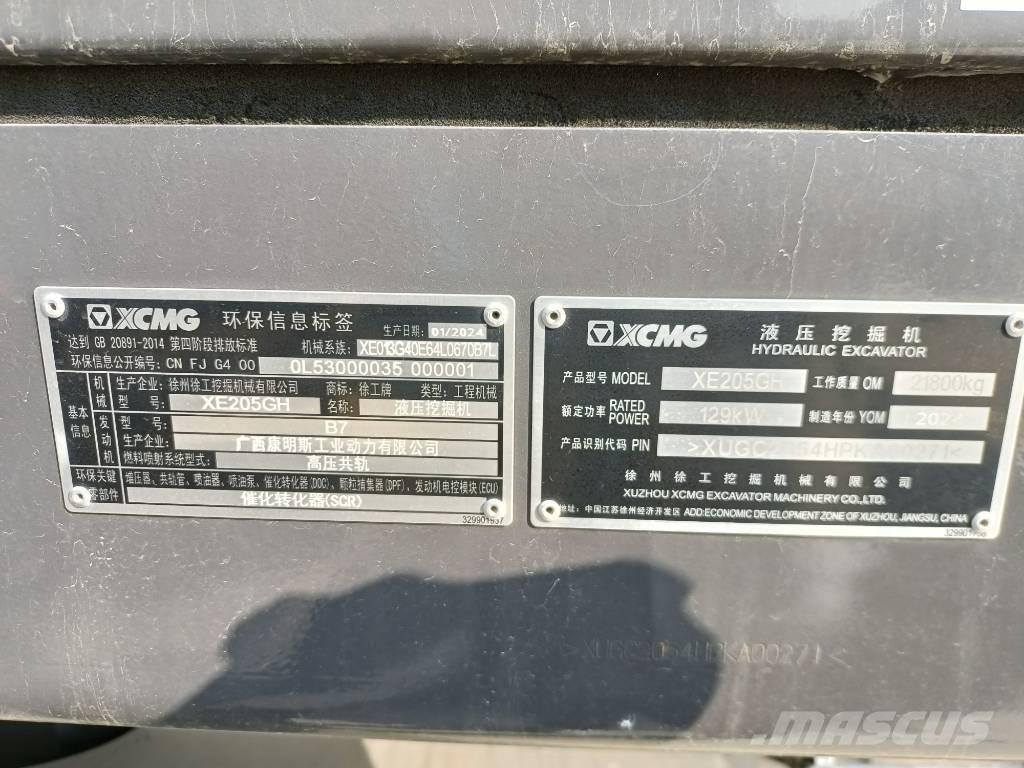 XCMG XE205GH Pelle sur chenilles