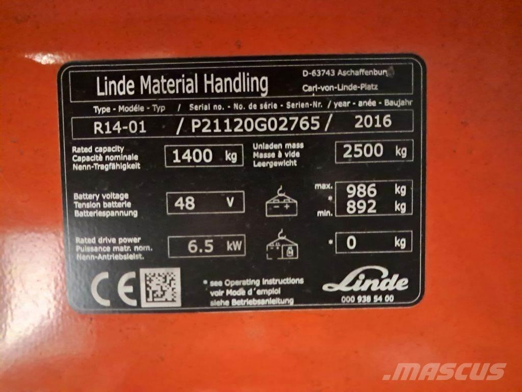 Linde R14-01 Chariot à mât rétractable