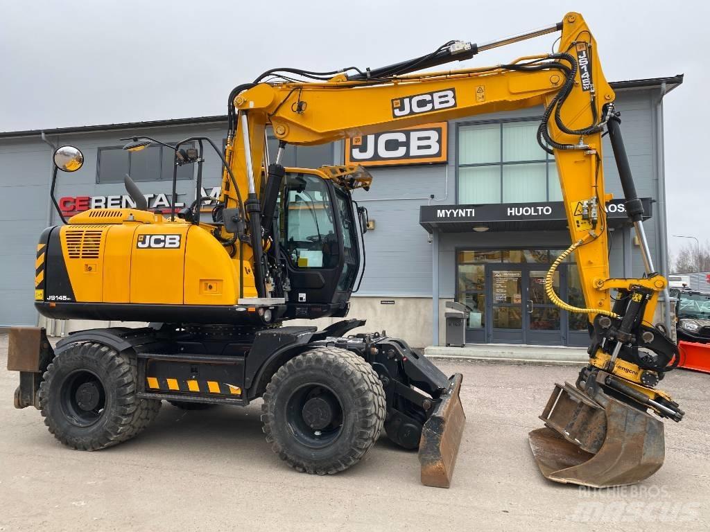 JCB JS145W TAB T4F Pelle sur pneus