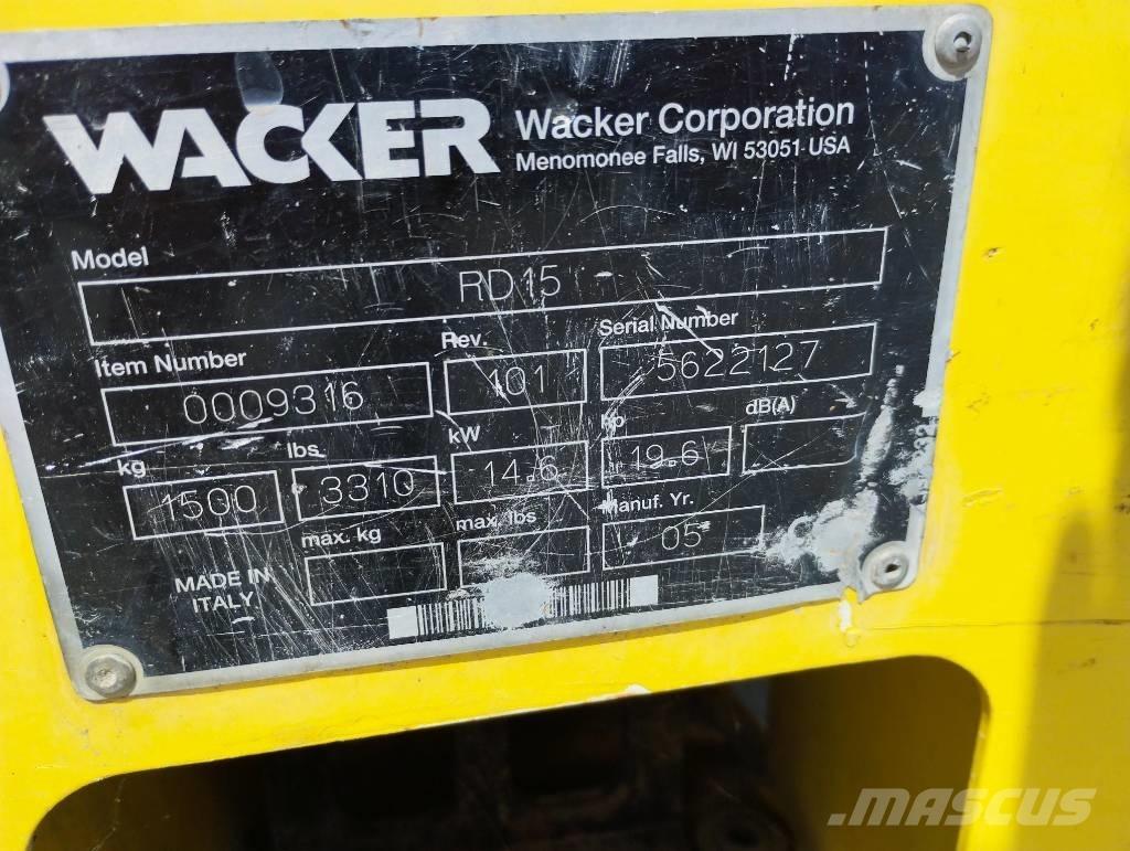 Wacker Neuson RD 15 Rouleaux tandem