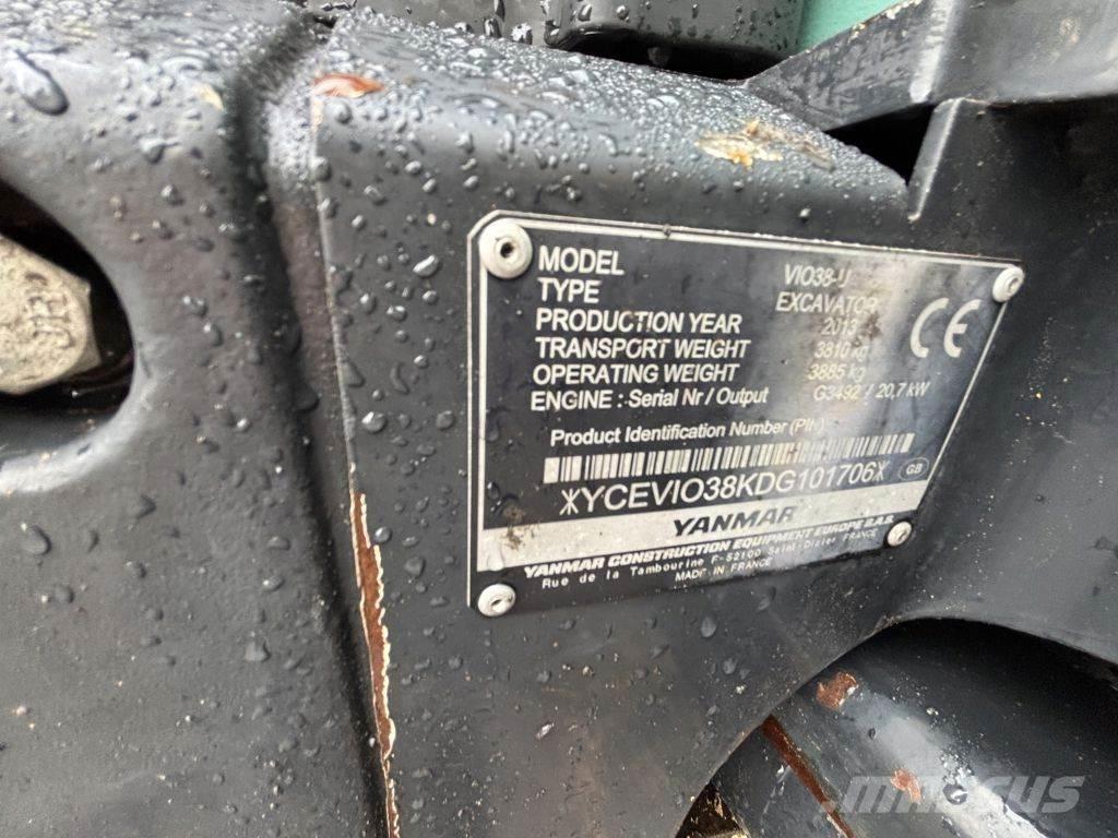 Yanmar VIO38 Mini pelle < 7t