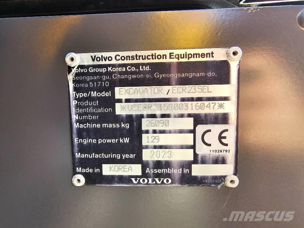 Volvo ECR235EL Pelle sur chenilles
