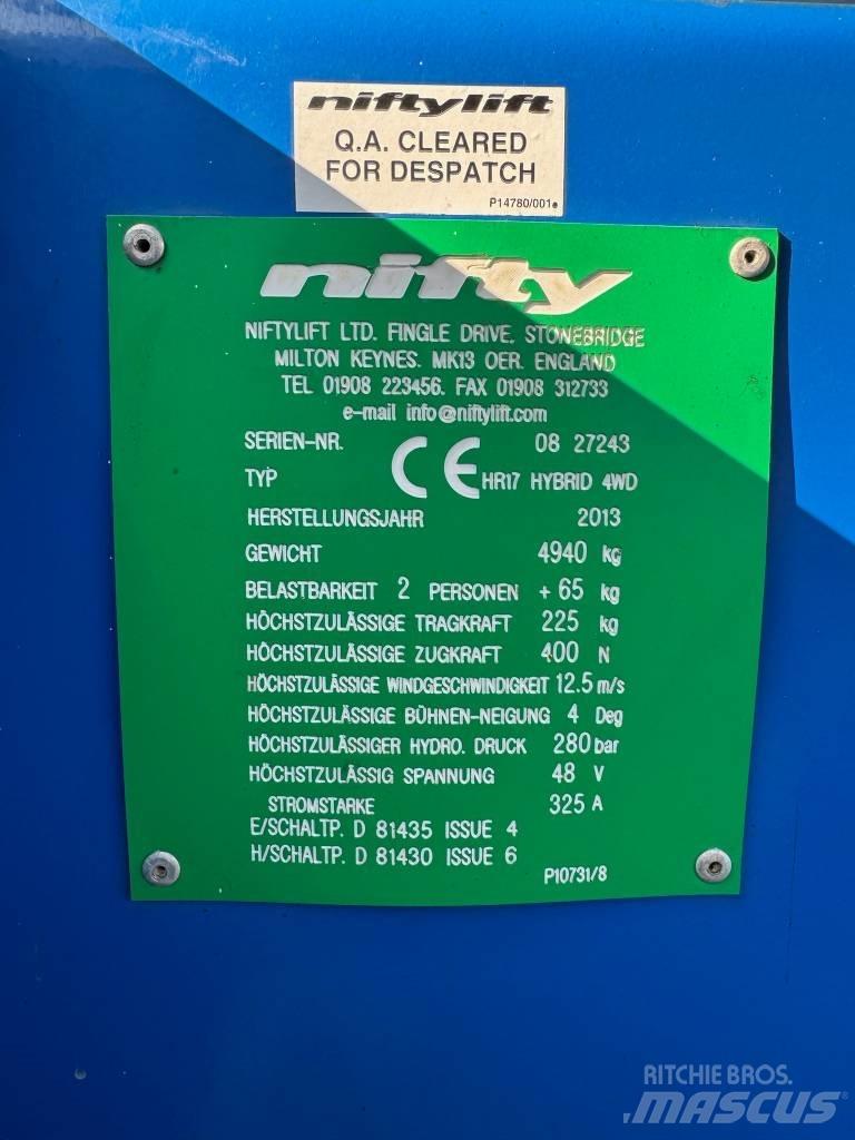 Niftylift HR 17 D E Nacelles articulées