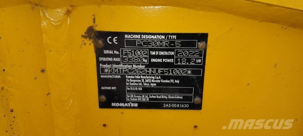 Komatsu PC30MR-5 Mini pelle < 7t