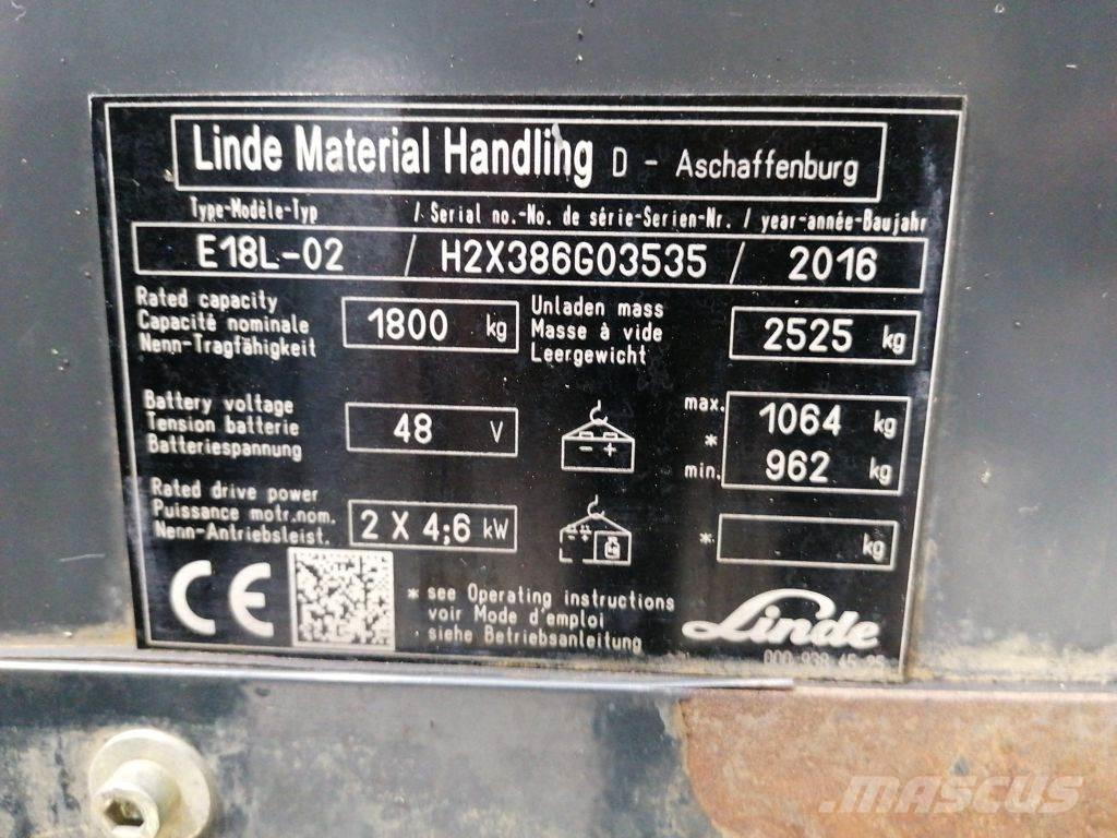 Linde E18L-02 Chariots élévateurs électriques