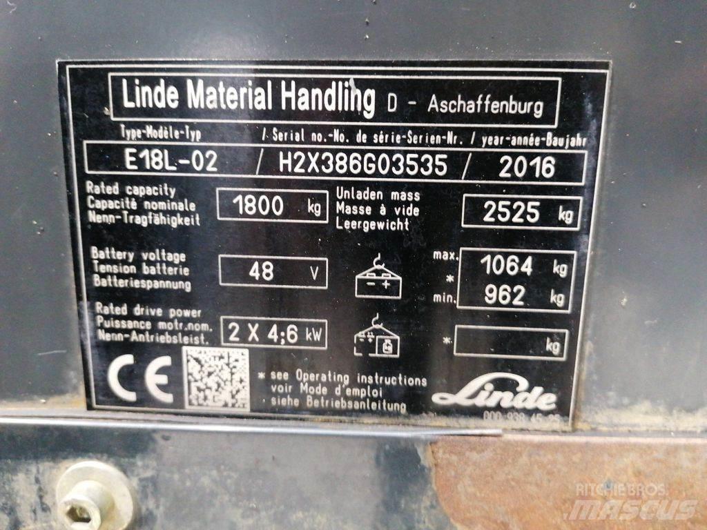 Linde E18L-02 Chariots élévateurs électriques