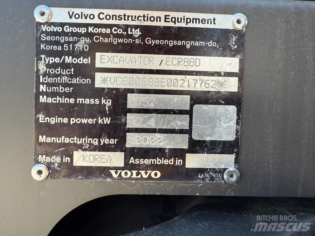 Volvo ECR88D Mini pelle 7t-12t