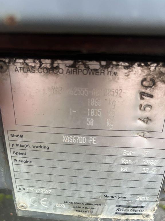 Atlas Copco XAS67 Compresseur