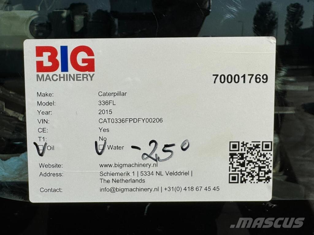 CAT 336FL XE Pelle sur chenilles