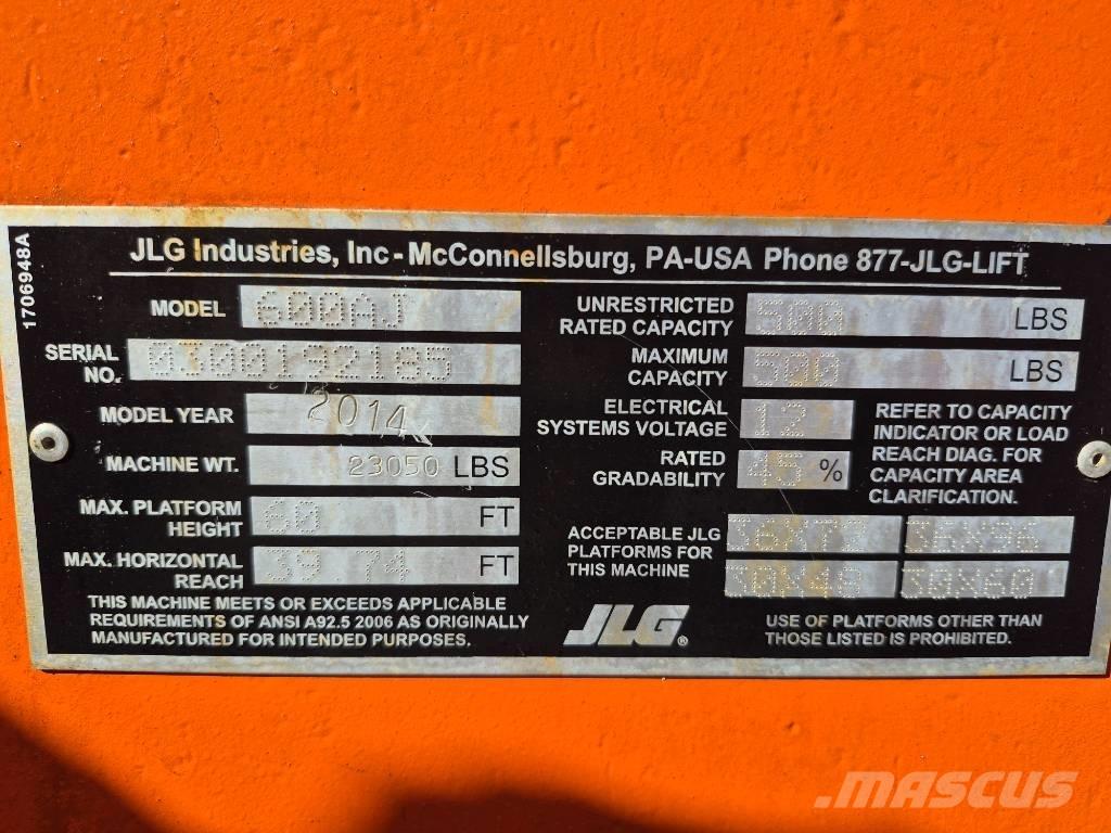 JLG 600 AJ Nacelles articulées