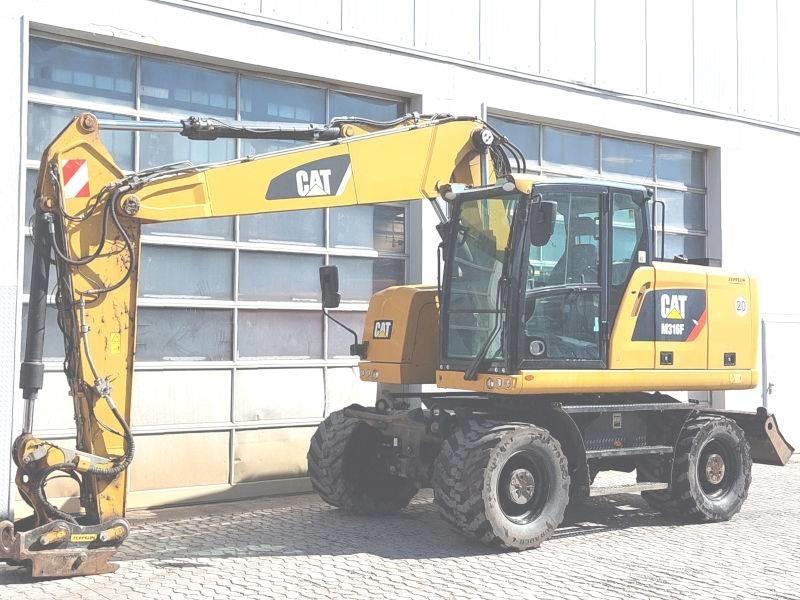 CAT M 316 F Pelle sur pneus